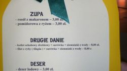 menu przygotowane przez rodziców